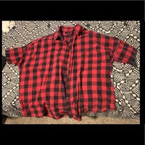 Plaid button down shirt